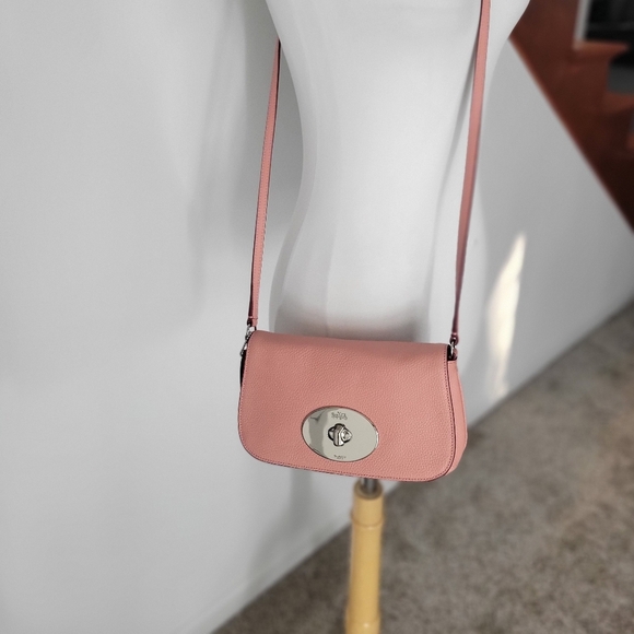 Coach LIV Crossbody Leather Pouch Light Pink - Picture 1 of 7